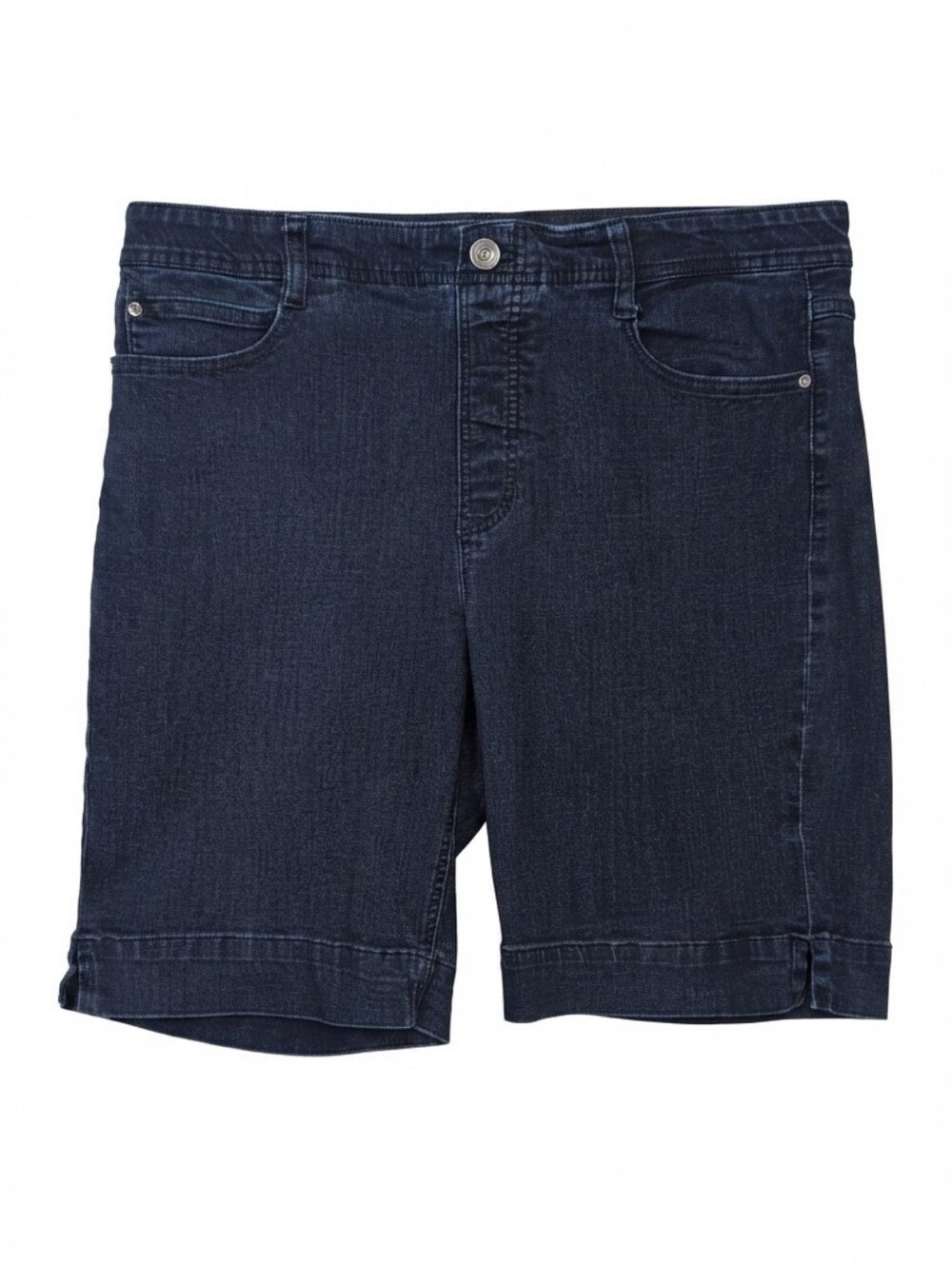 Tribal Jeans Audrey Mid Rise Icon Fit Dark Wash Denim Bermuda Shorts Size 12